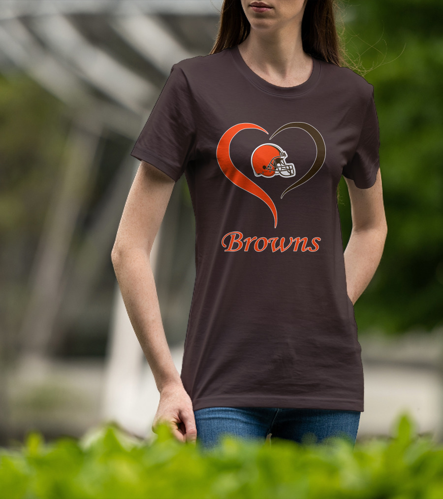Cleveland Browns Heart Helmet Passion T-Shirt