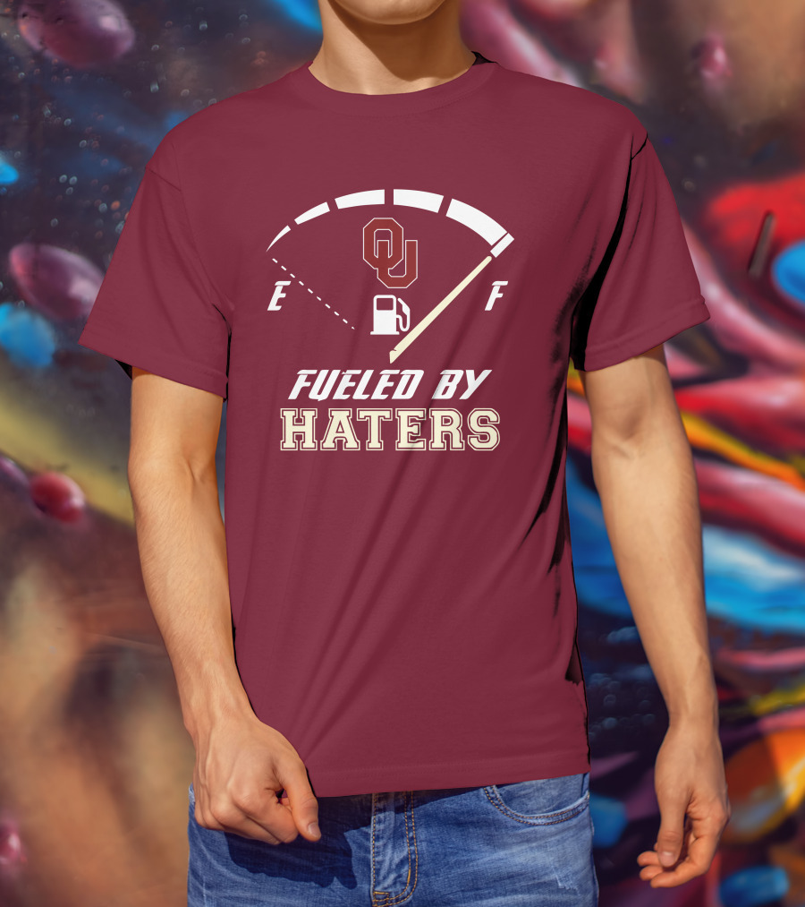 Oklahoma Sooners Fueled By Haters Energy Meter OU T-Shirt
