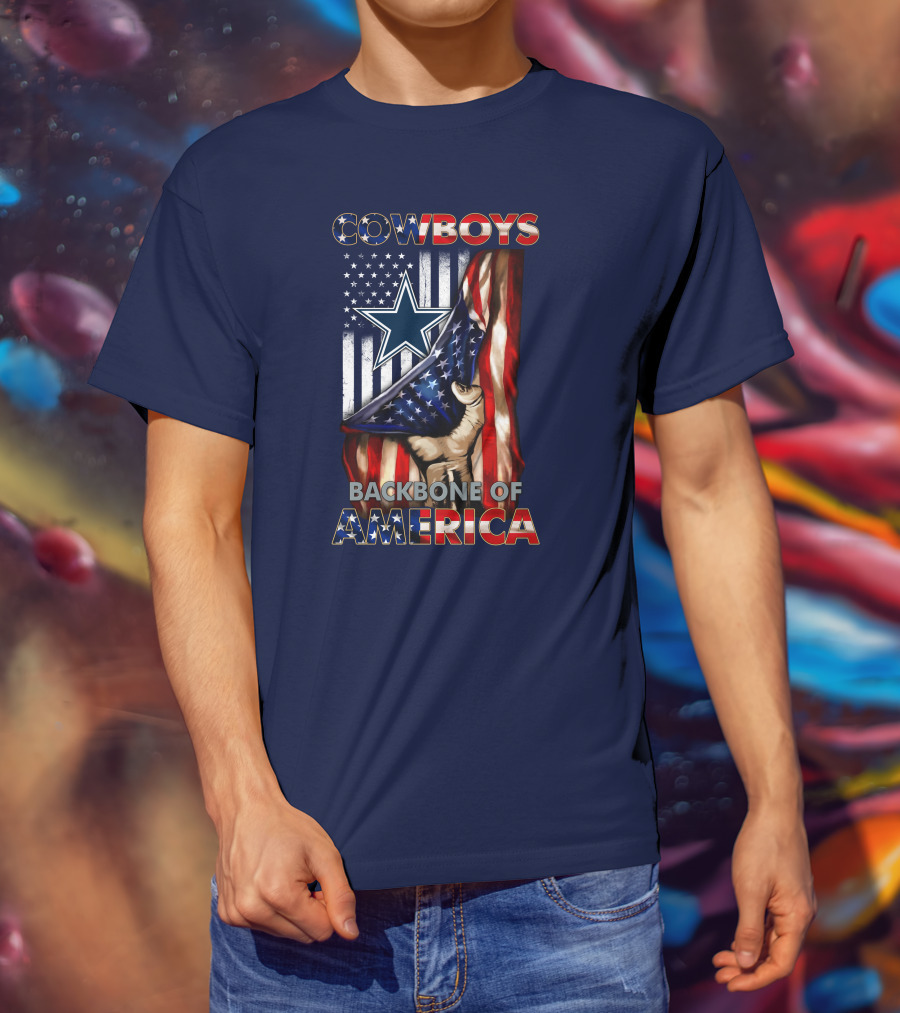 Cowboys Backbone Of America Star And Stripes Patriots T-Shirt