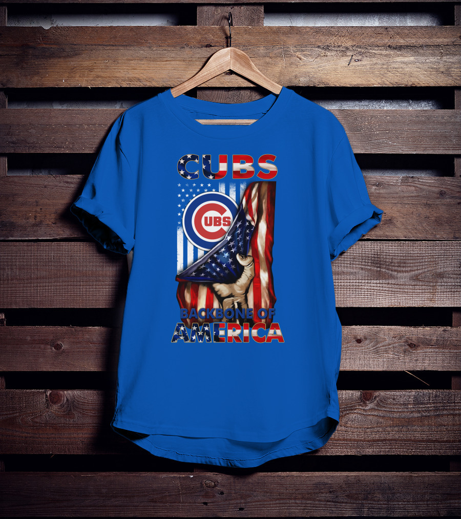 Cubs Backbone Of America American Flag T-Shirt