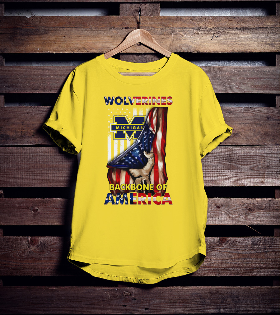 Wolverines Michigan Backbone Of America Stars And Stripes T-Shirt