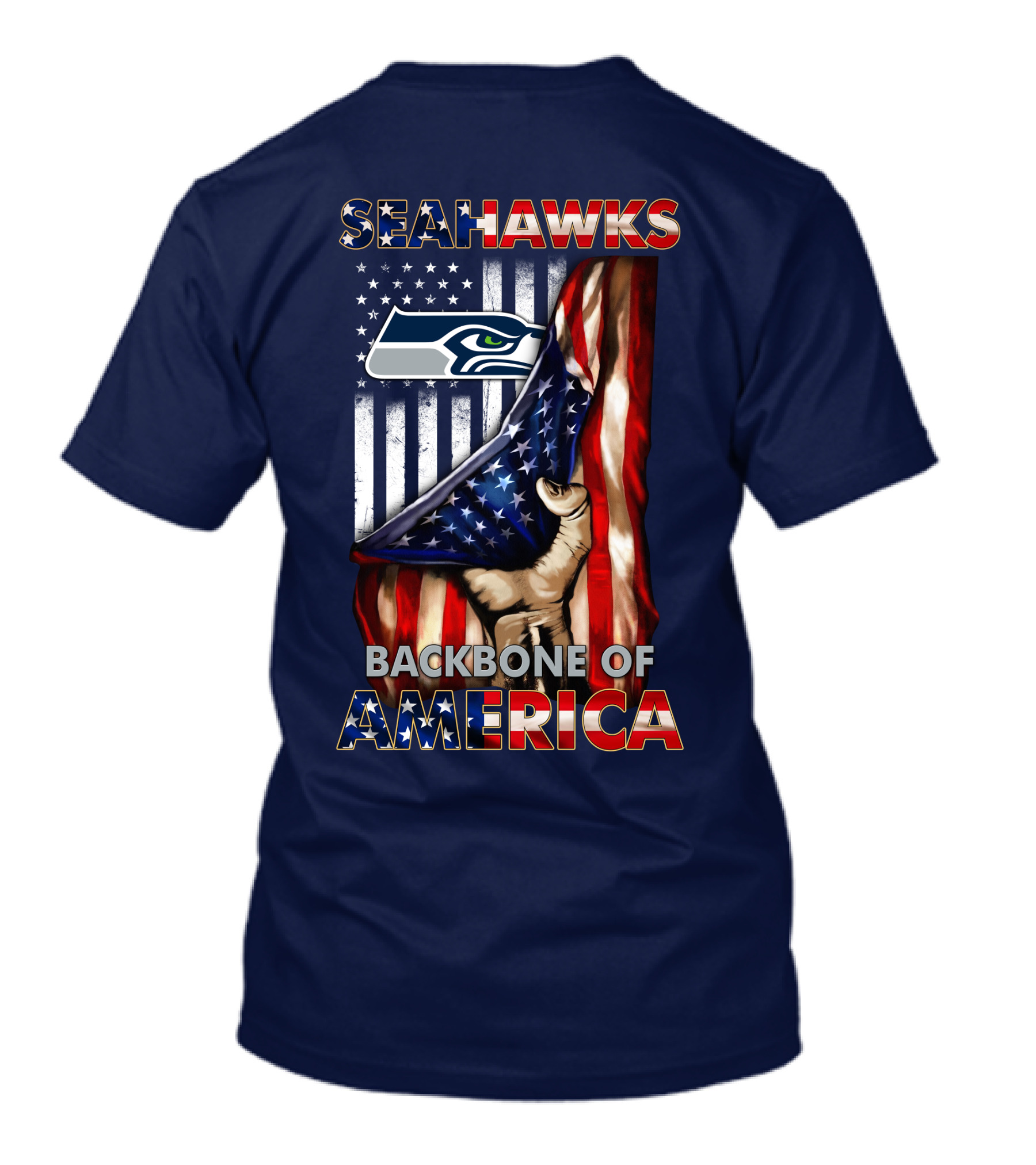 Seattle Seahawks Backbone Of America T-Shirt