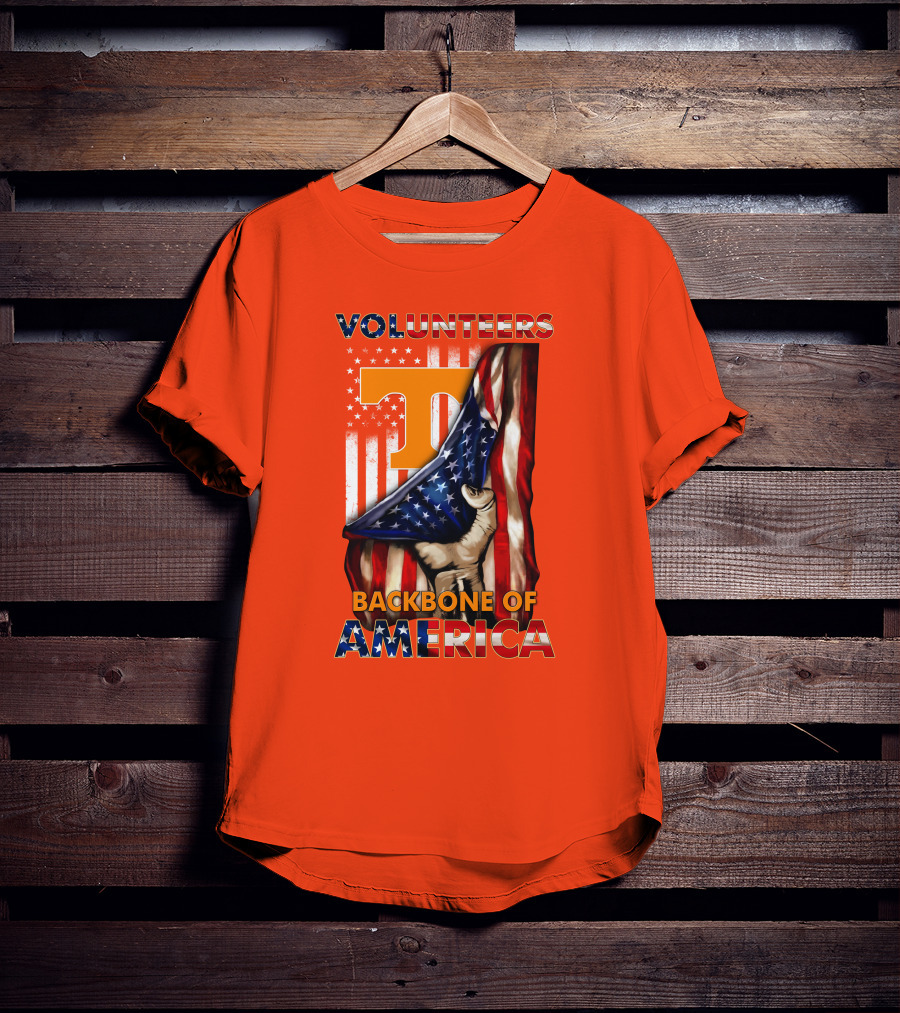 Tennessee Volunteers Backbone Of America Patriotic T-Shirt