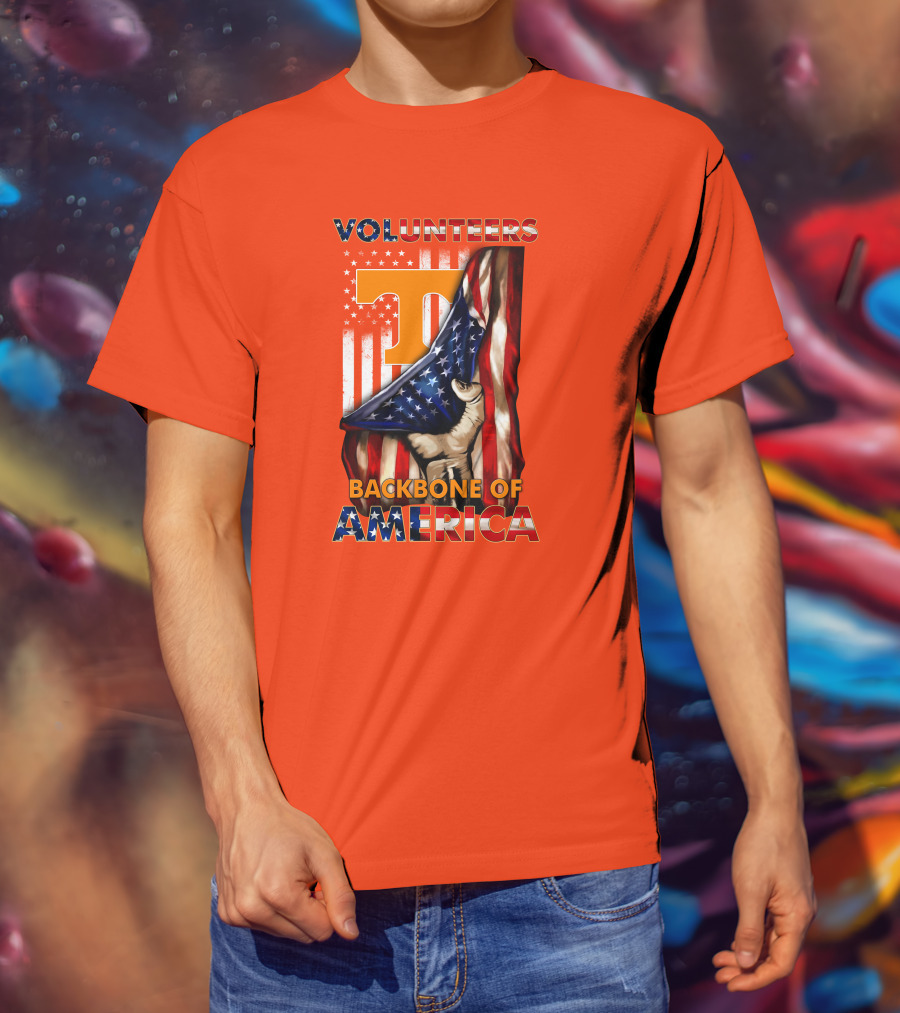 Tennessee Volunteers Backbone Of America Patriotic T-Shirt