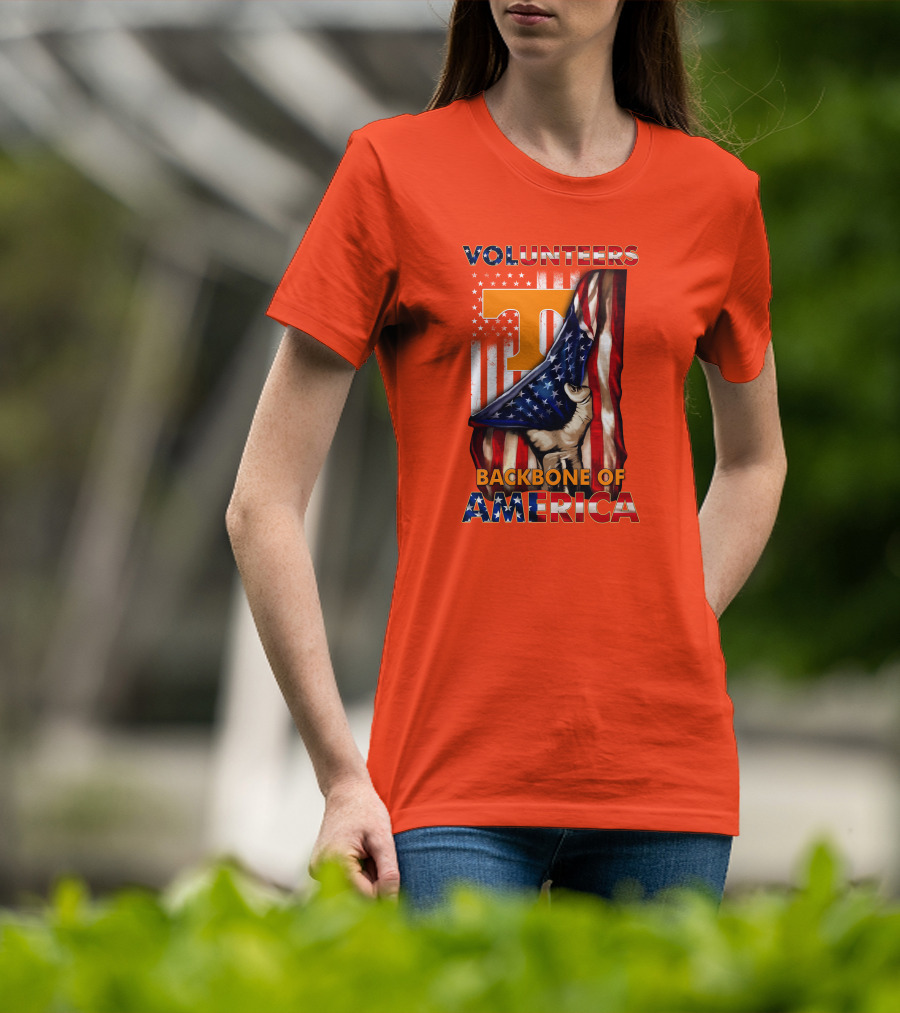 Tennessee Volunteers Backbone Of America Patriotic T-Shirt