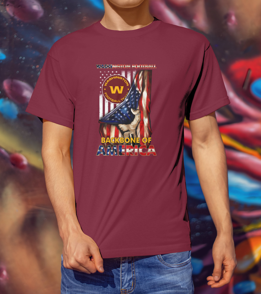 Washington Football Team Backbone Of America Stars And Stripes W T-Shirt