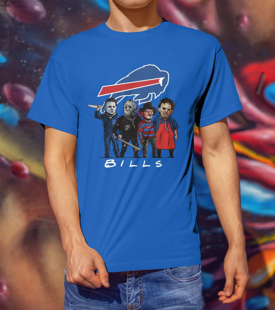 Buffalo Bills Halloween The Slasher Squad Teams Bills T-Shirt