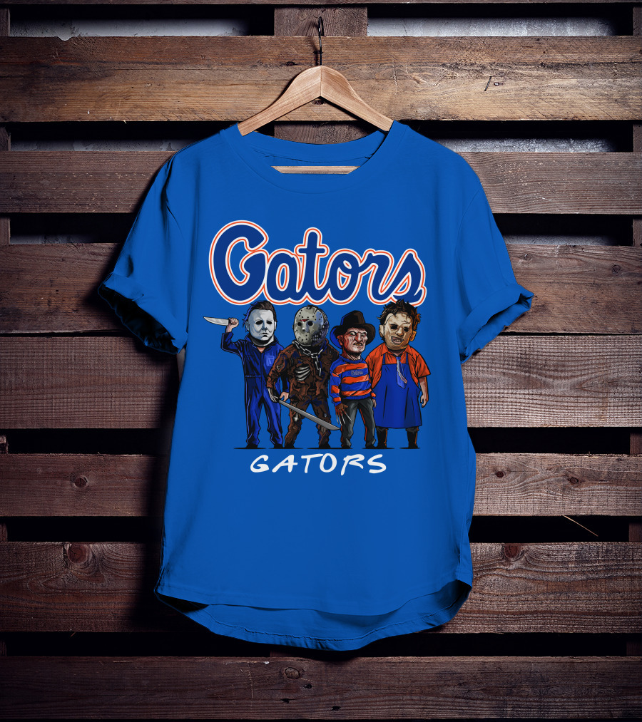 Gators Halloween The Slasher Squad Teams Horror Icons T-Shirt