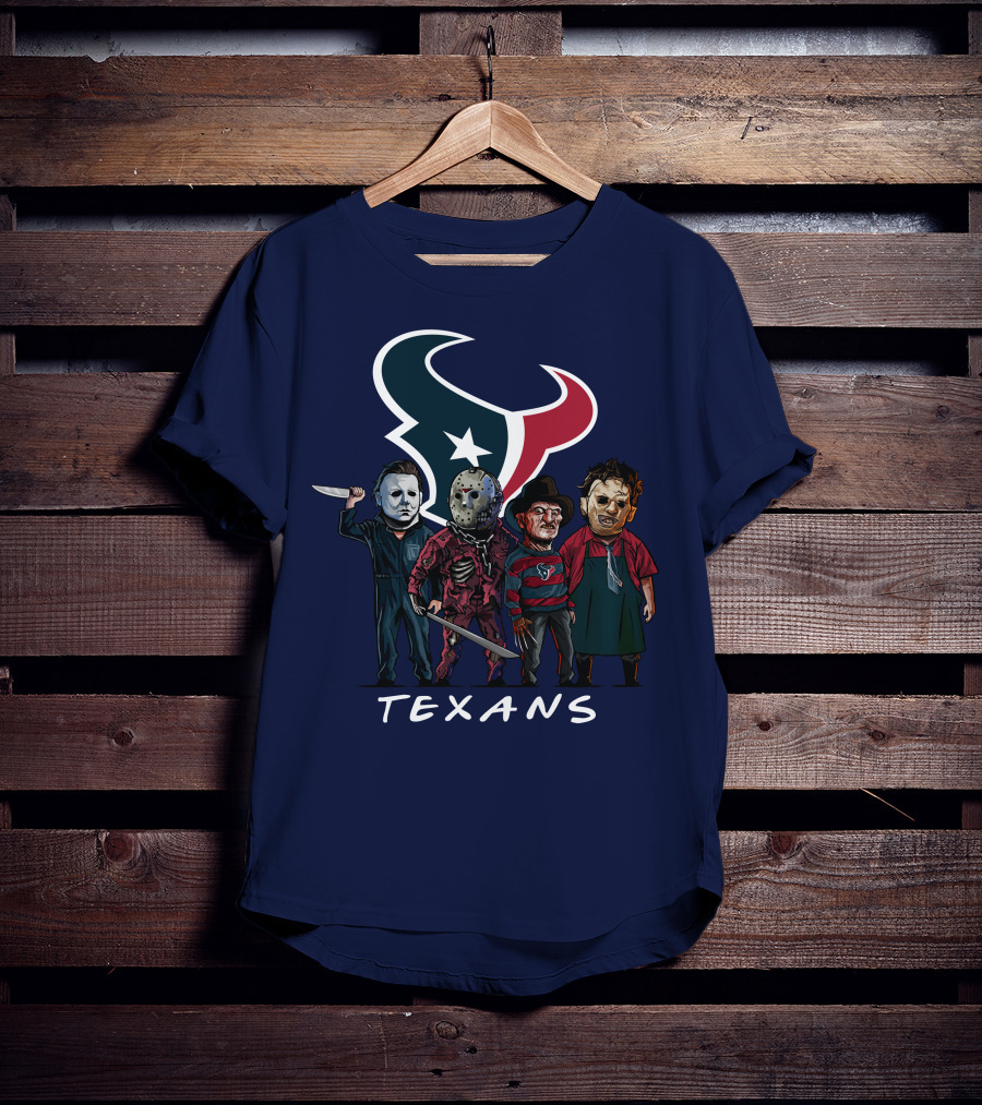 Houston Texans Halloween The Slasher Squad Texans T-Shirt