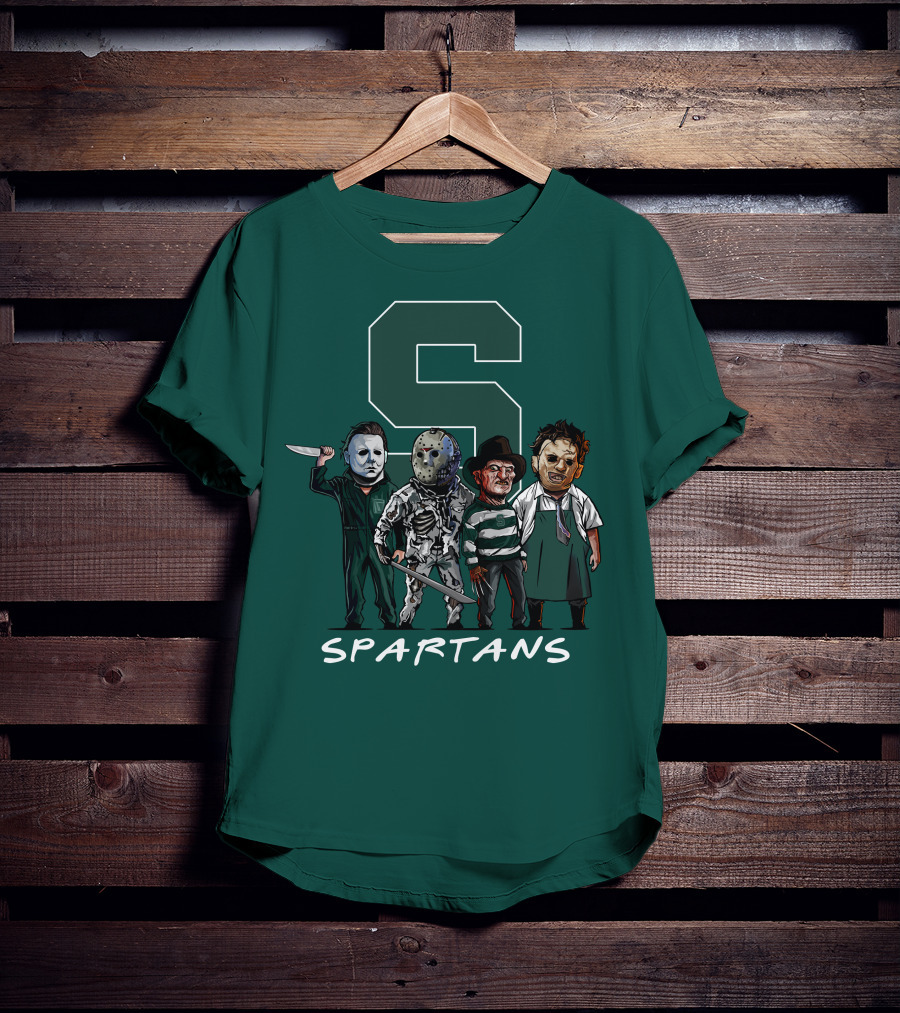 Halloween Slasher Squad Michigan State Spartans Monsters T-Shirt