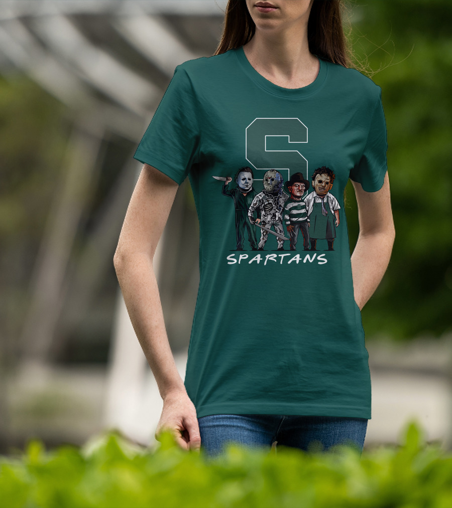 Halloween Slasher Squad Michigan State Spartans Monsters T-Shirt