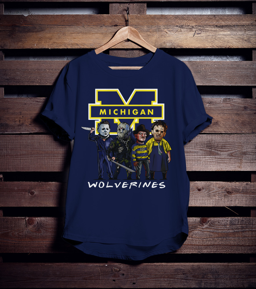 Michigan Wolverines Halloween Slasher Squad Icons M T-Shirt