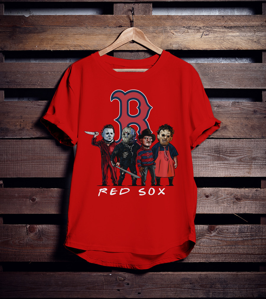 Boston Red Sox Halloween Horror Icons Slasher Squad T-Shirt