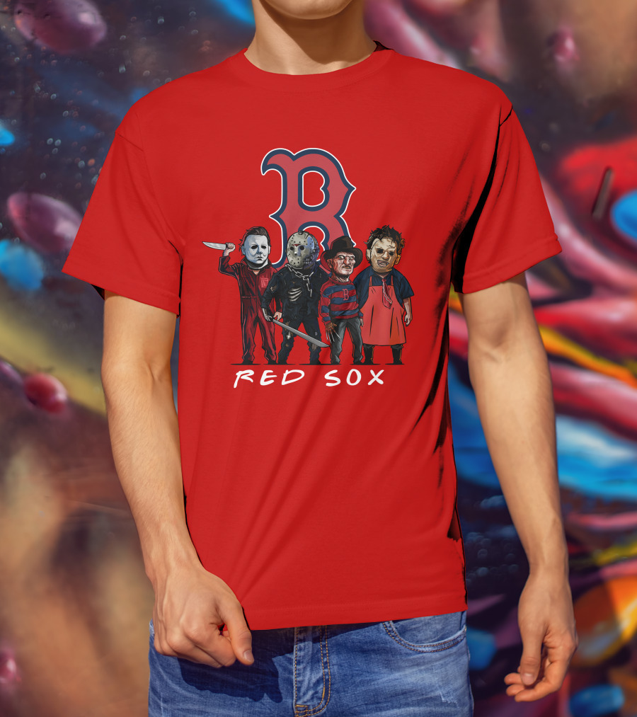 Boston Red Sox Halloween Horror Icons Slasher Squad T-Shirt
