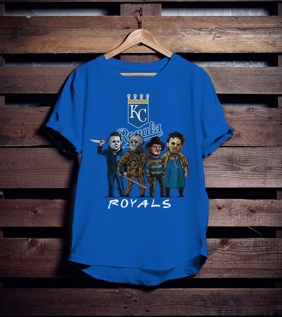 Kansas City Royals Halloween Horror Icons Team Squad T-Shirt