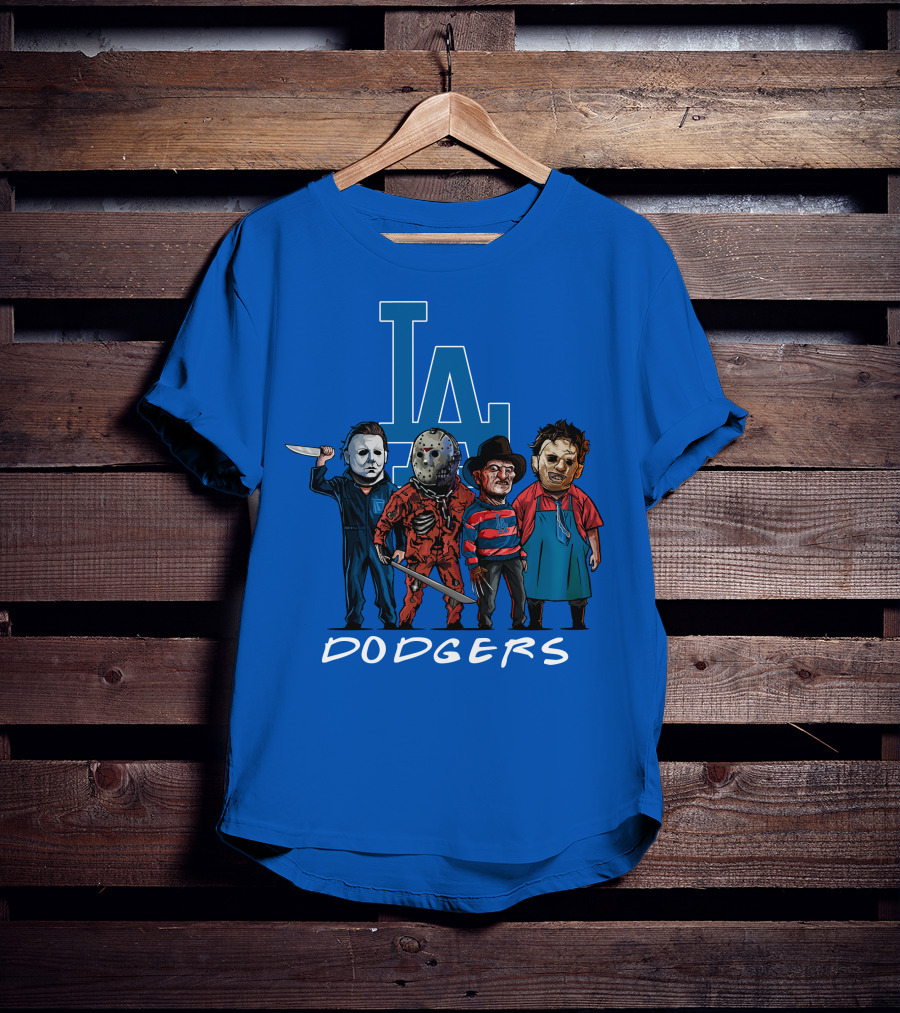 Los Angeles Dodgers Halloween Horror Icons Team T-Shirt