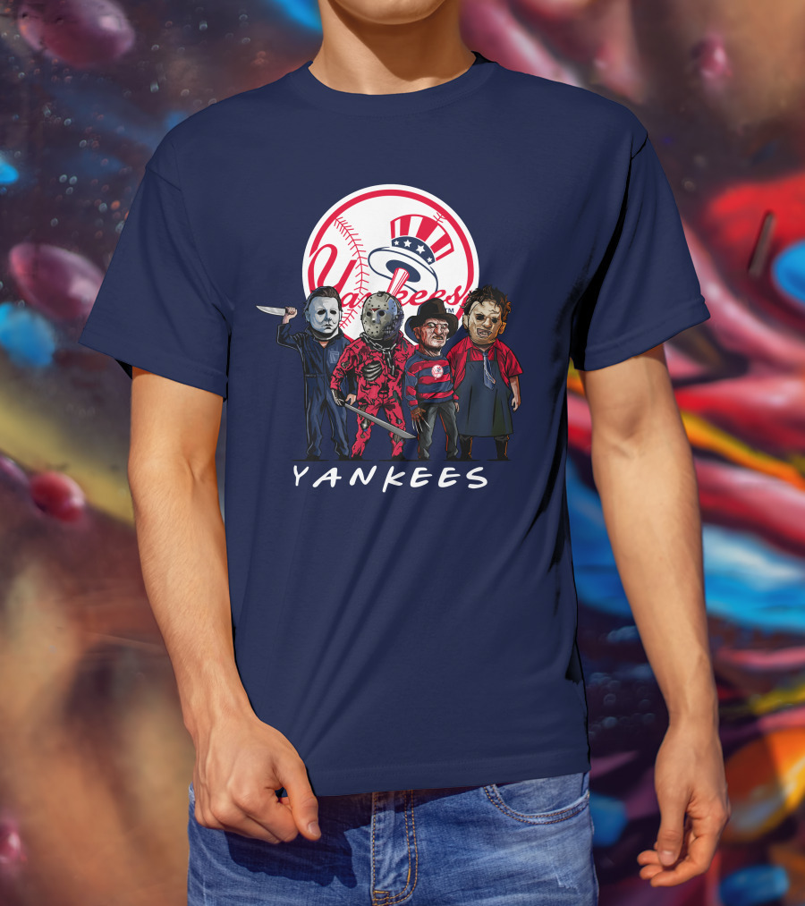 Yankees Halloween The Slasher Squad Teams Yankees T-Shirt