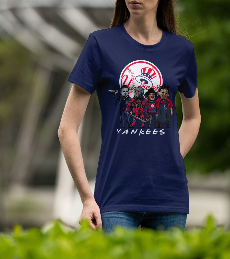 Yankees Halloween The Slasher Squad Teams Yankees T-Shirt