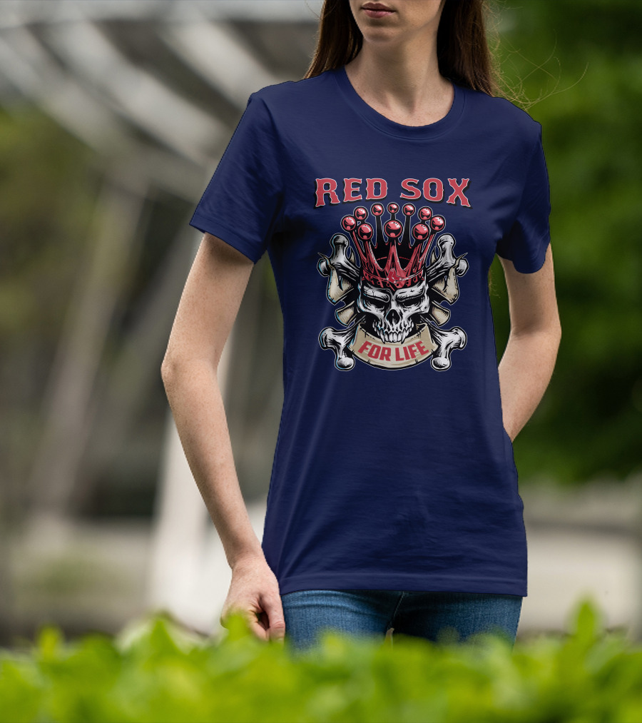 Red Sox Skull King For Life T-Shirt