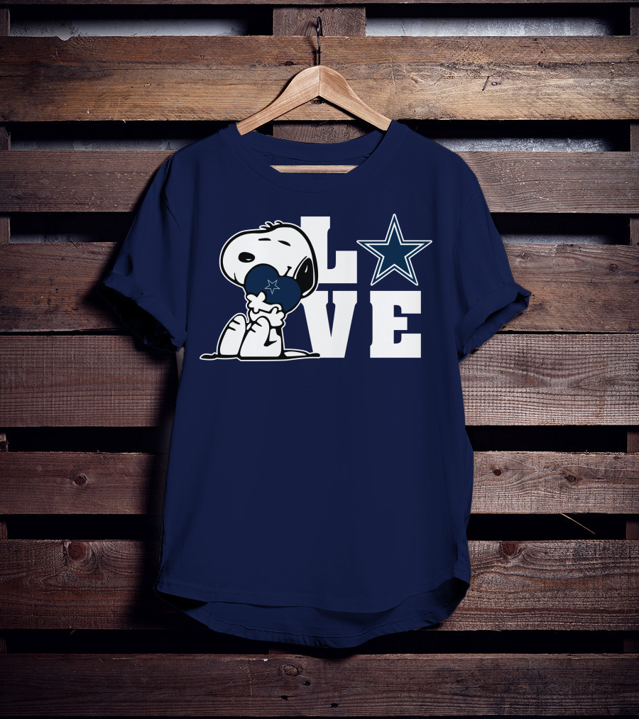 Snoopy Love Dallas Cowboys Star T-Shirt