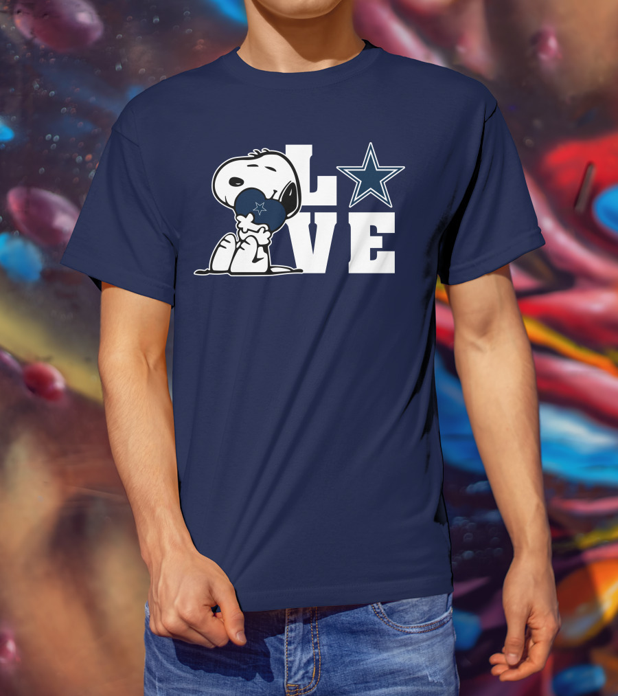 Snoopy Love Dallas Cowboys Star T-Shirt