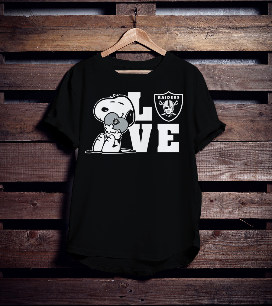 Snoopy Love With Las Vegas Raiders T-Shirt