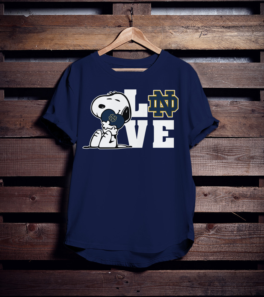 Snoopy Notre Dame Fighting Irish Love Nd T-Shirt