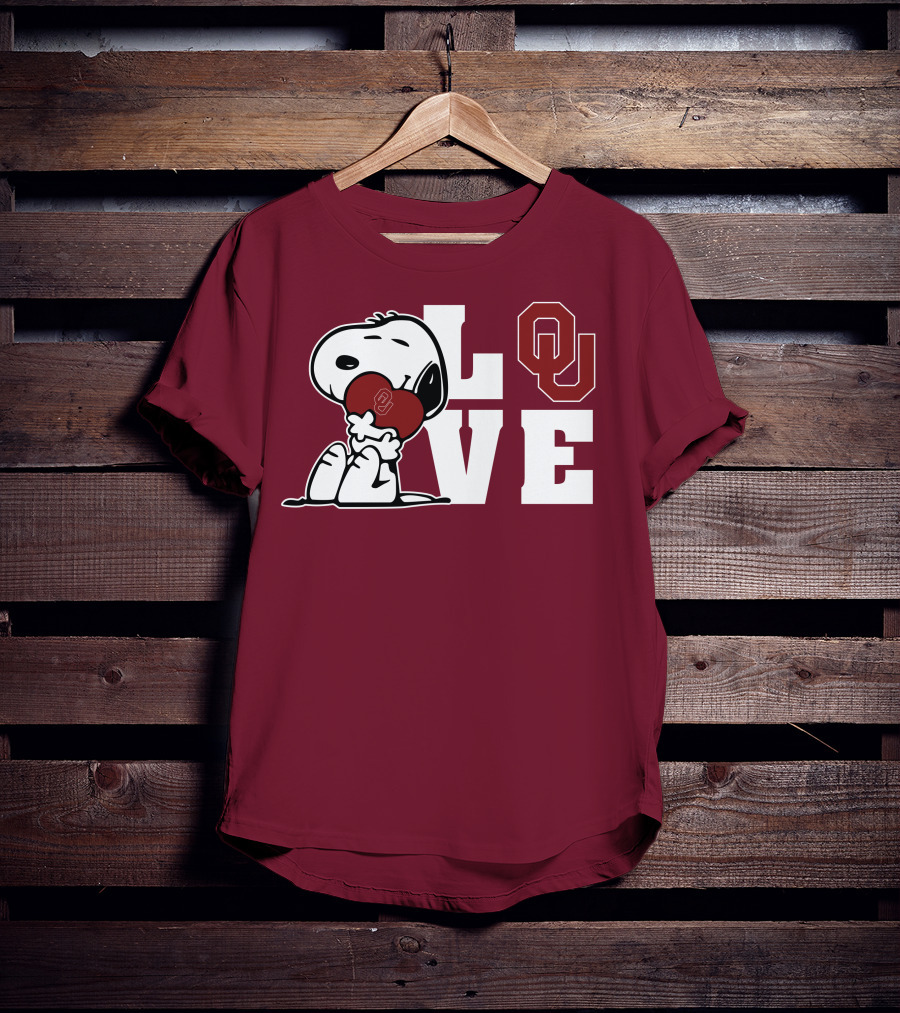 Snoopy Love Ou Oklahoma Sooners T-Shirt