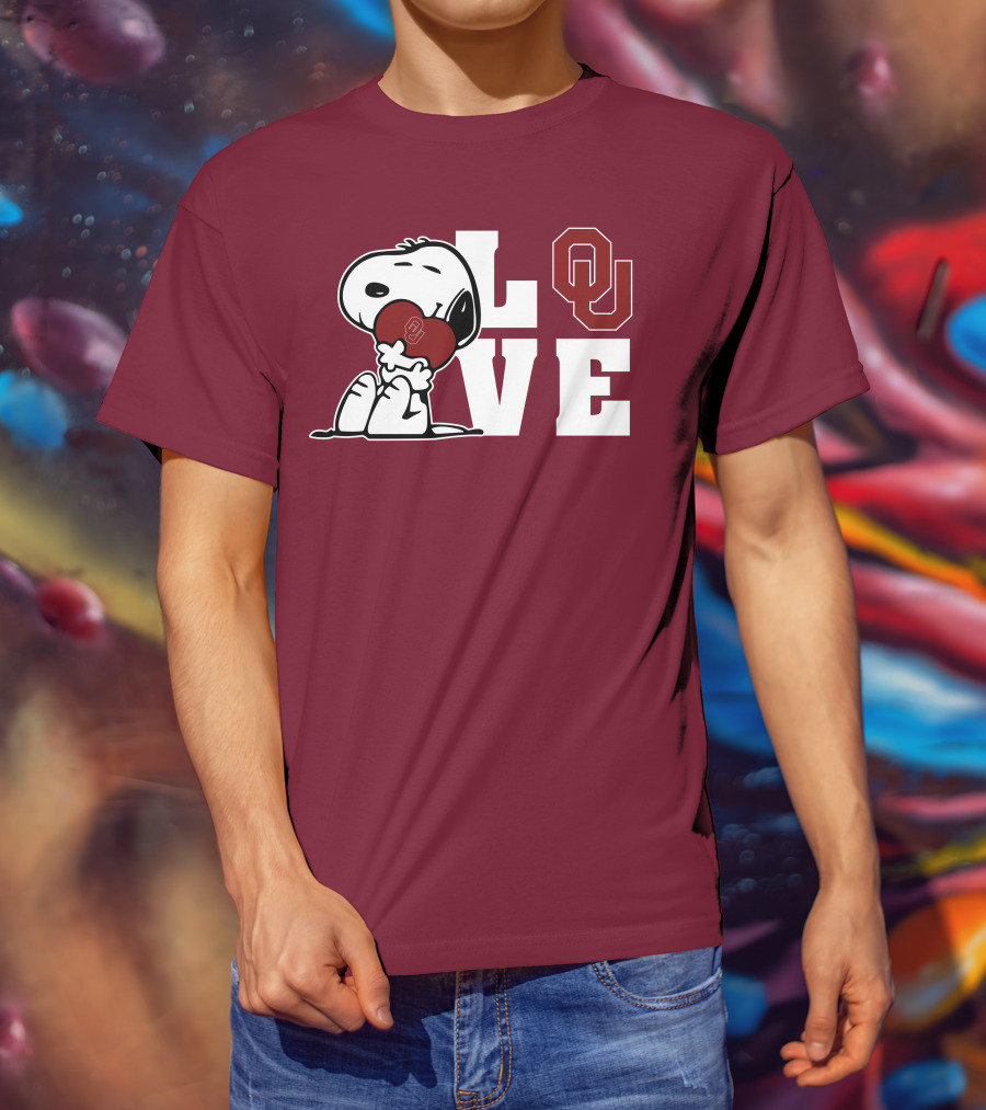 Snoopy Love Ou Oklahoma Sooners T-Shirt