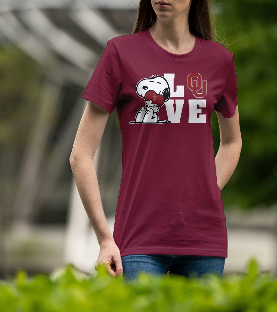 Snoopy Love Ou Oklahoma Sooners T-Shirt