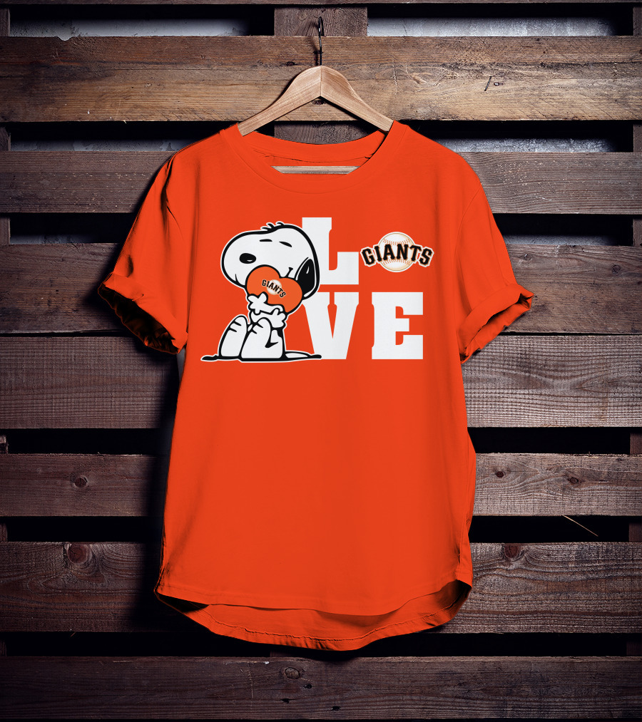 Snoopy Giants Love San Francisco Giants T-Shirt