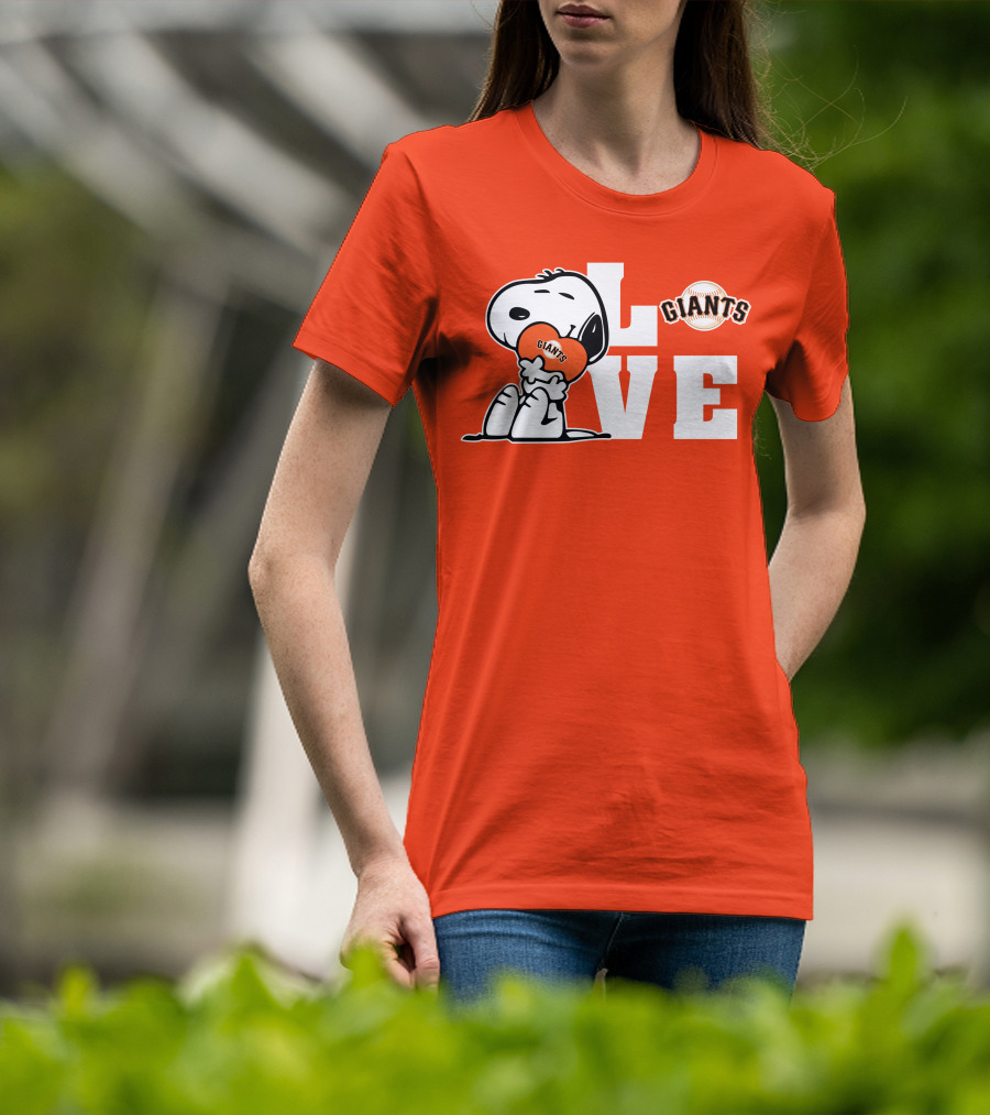 Snoopy Giants Love San Francisco Giants T-Shirt