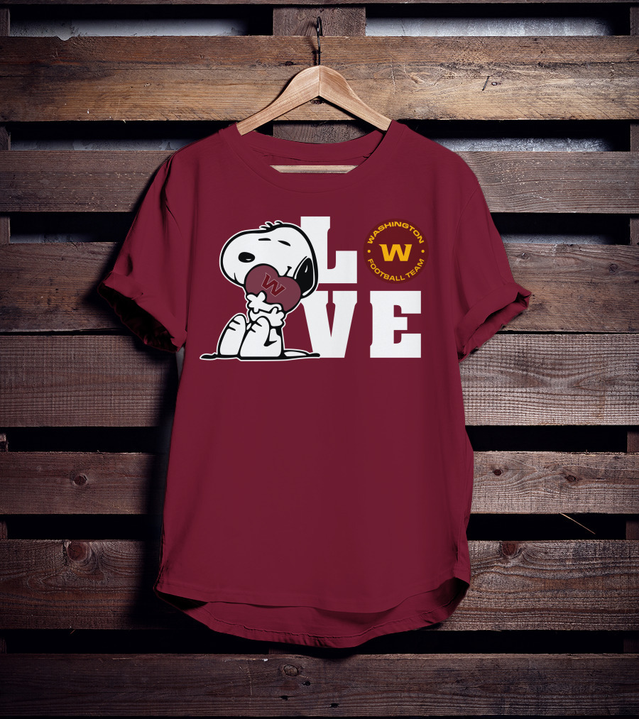 Snoopy Love Washington Football Team W T-Shirt