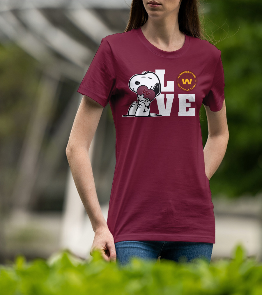 Snoopy Love Washington Football Team W T-Shirt