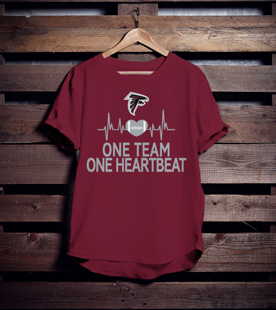 Atlanta Falcons One Team One Heartbeat Football Heartbeat T-Shirt
