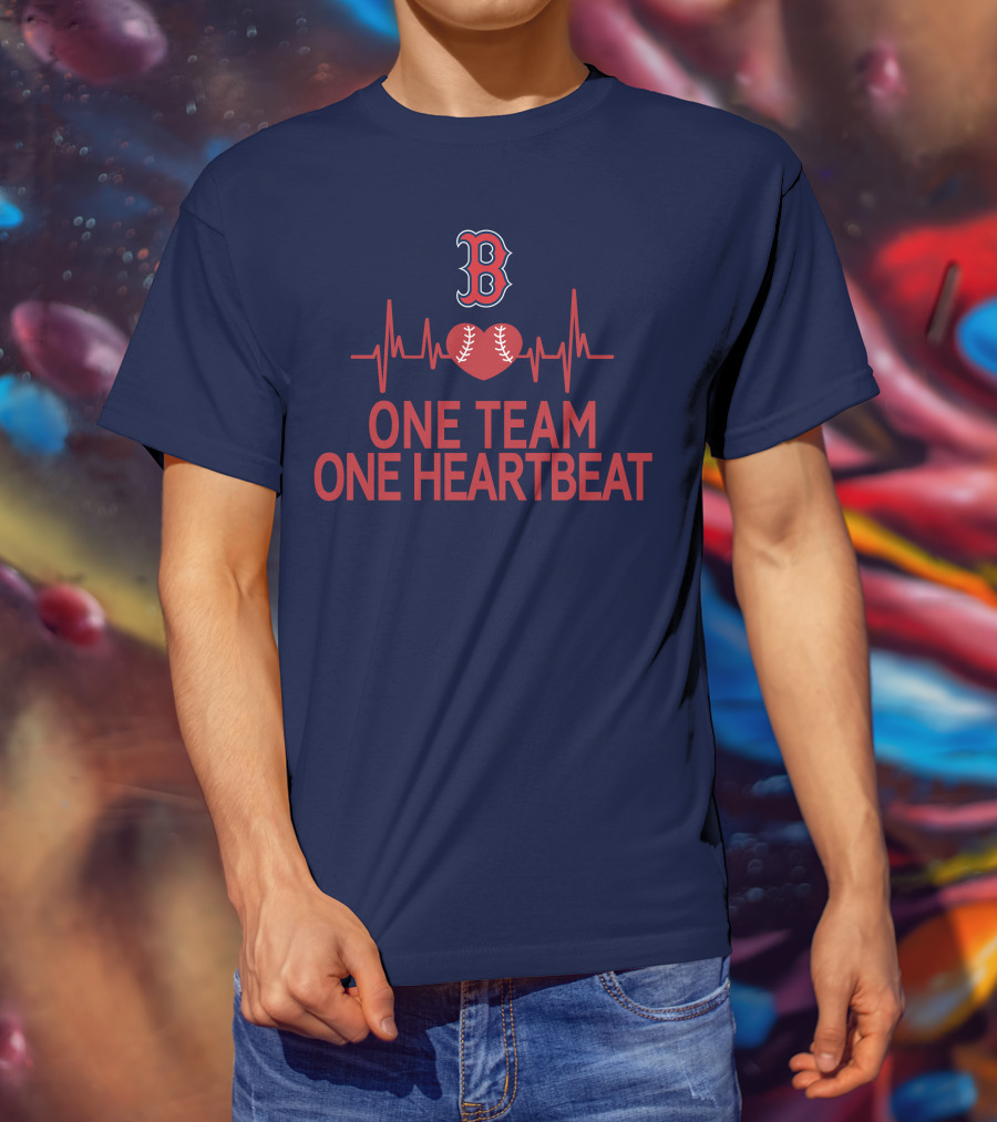 Boston Red Sox Heartbeat Unity Baseball T-Shirt