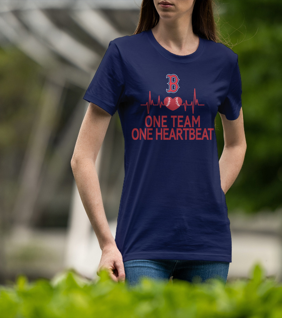 Boston Red Sox Heartbeat Unity Baseball T-Shirt
