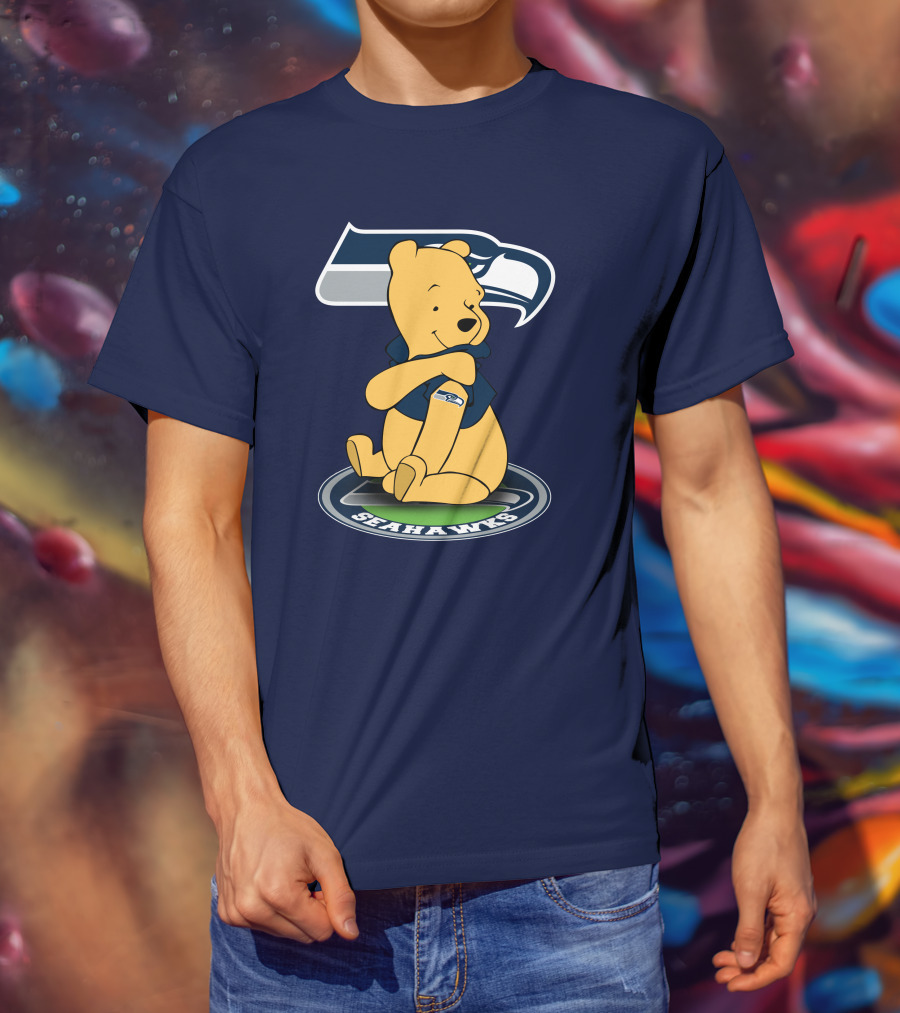 Seattle Seahawks Winnie The Pooh Fan Crossover T-Shirt