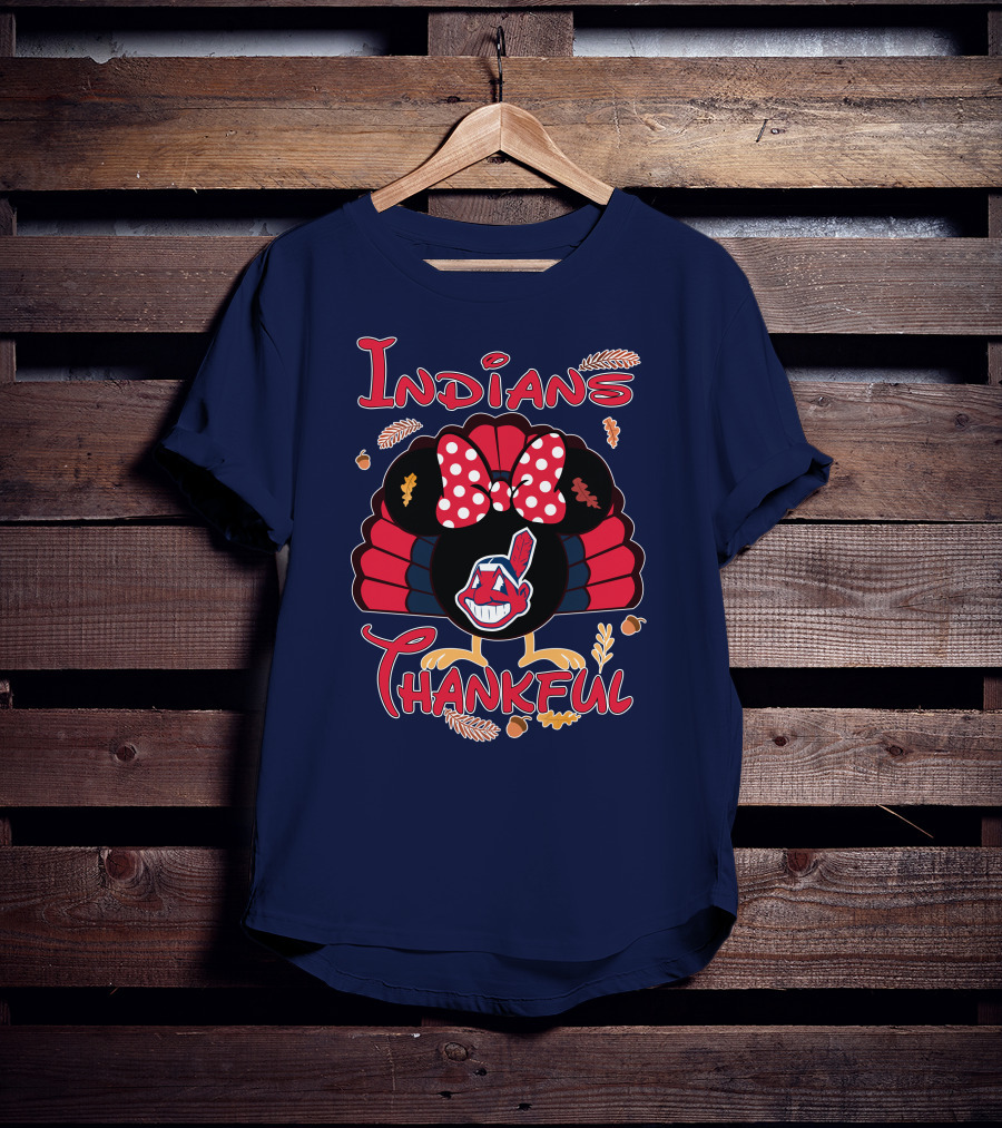 Indians Thankful Minnie Thanksgiving T-Shirt