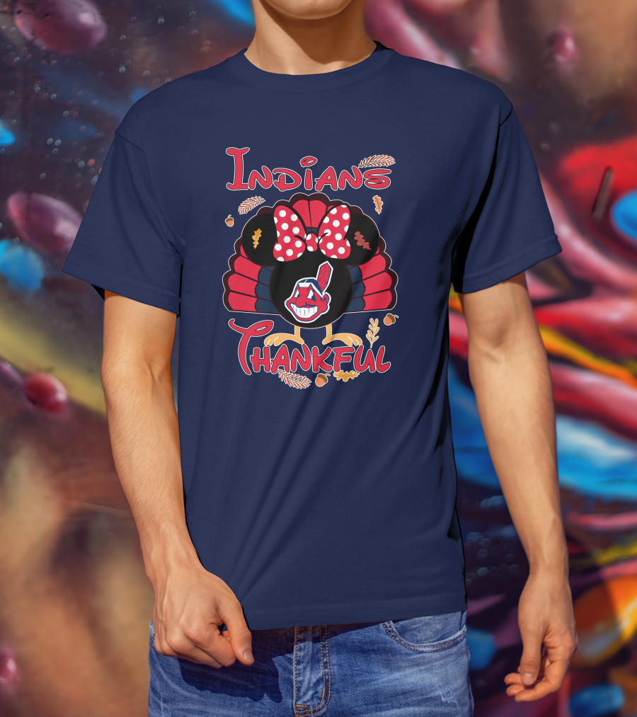 Indians Thankful Minnie Thanksgiving T-Shirt