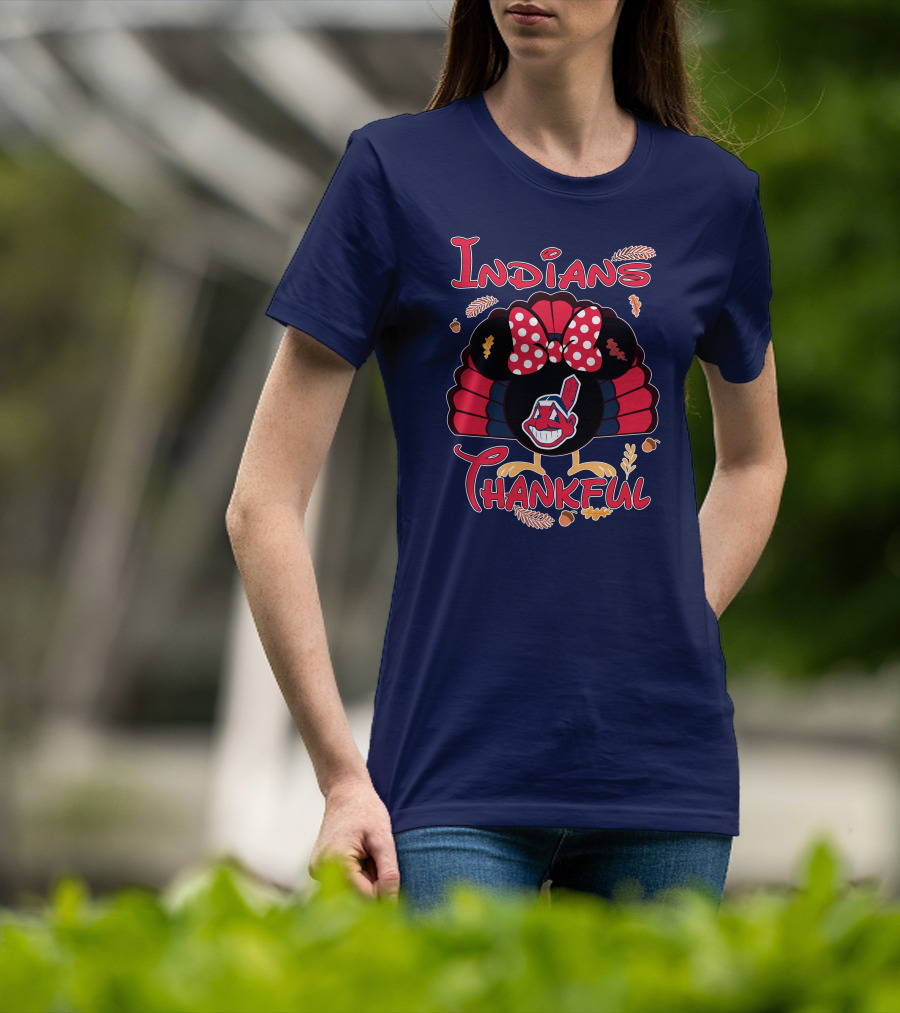 Indians Thankful Minnie Thanksgiving T-Shirt