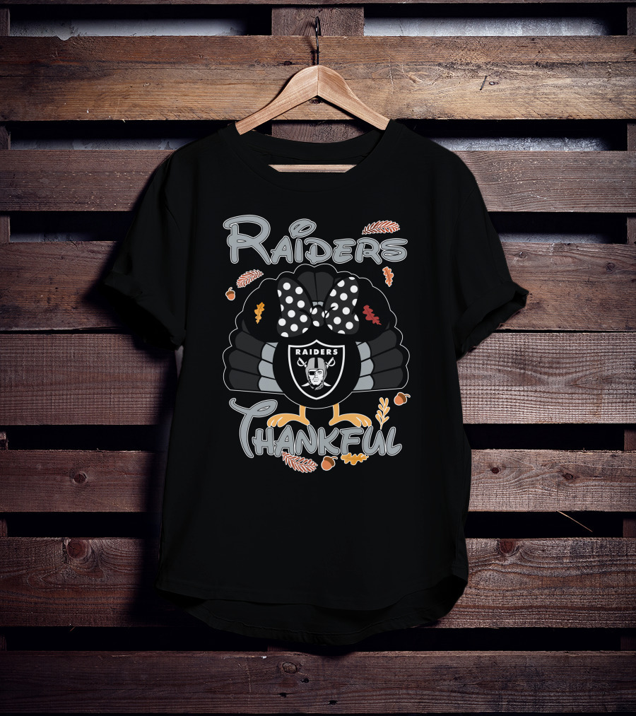 Raiders Thankful Minnie Thanksgiving T-Shirt