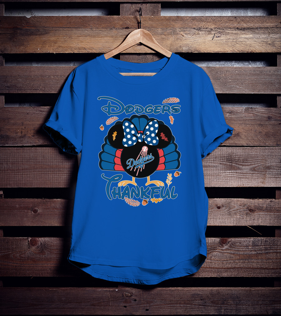 Dodgers Thankful Minnie Thanksgiving T-Shirt