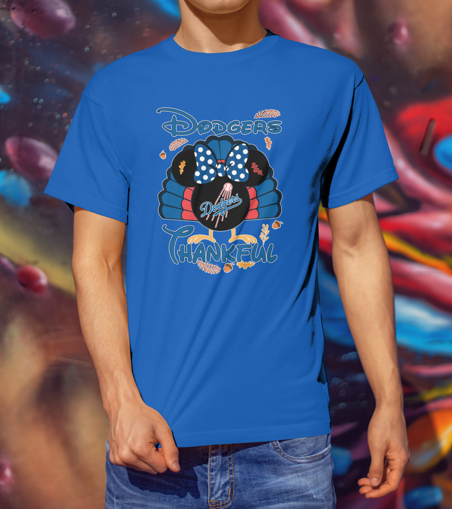 Dodgers Thankful Minnie Thanksgiving T-Shirt