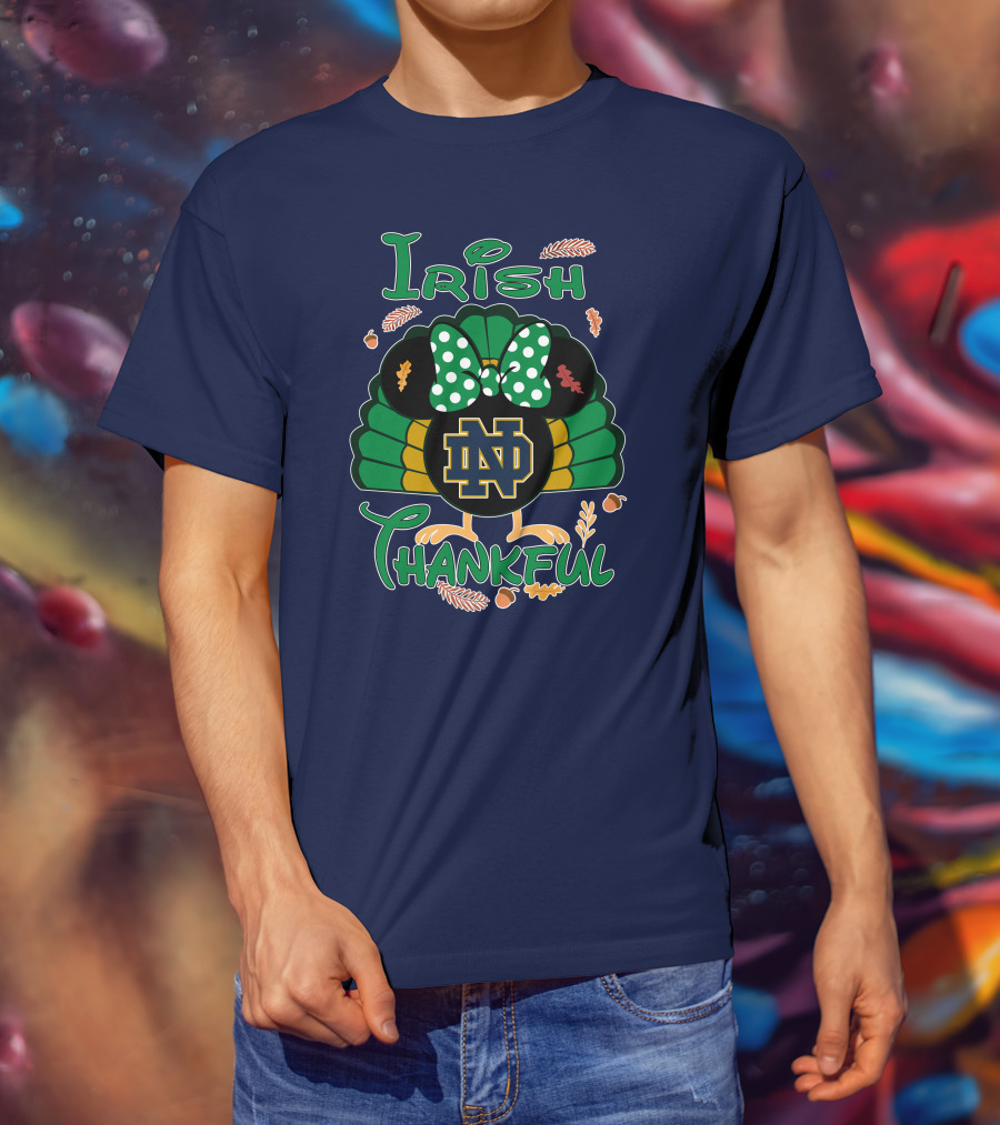 Irish Thankful ND Thanksgiving Minnie T-Shirt