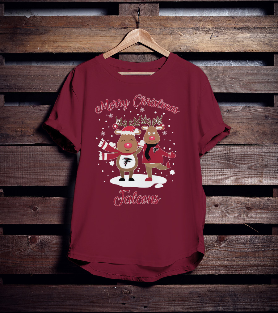 Merry Christmas Atlanta Falcons Reindeer T-Shirt