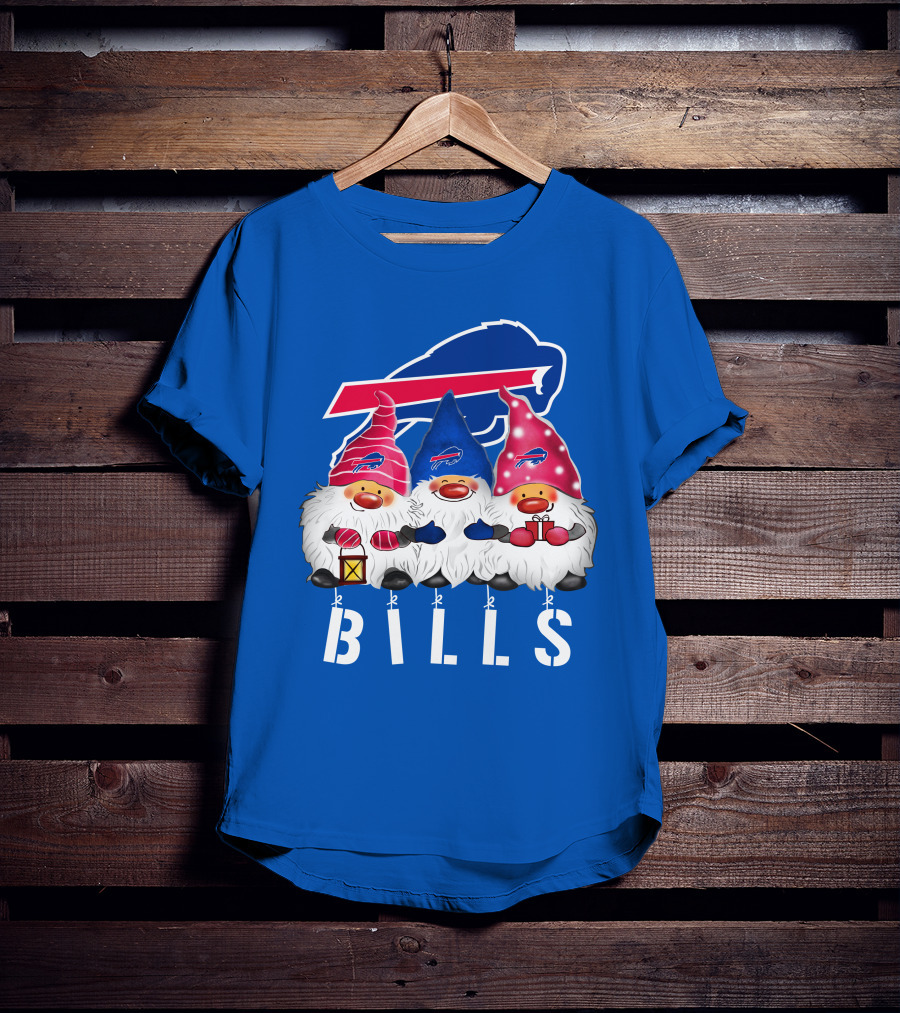 Buffalo Bills Happy Holidays Gnomes Christmas T-Shirt