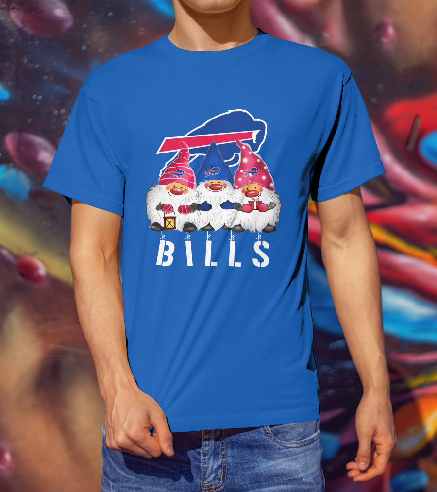 Buffalo Bills Happy Holidays Gnomes Christmas T-Shirt