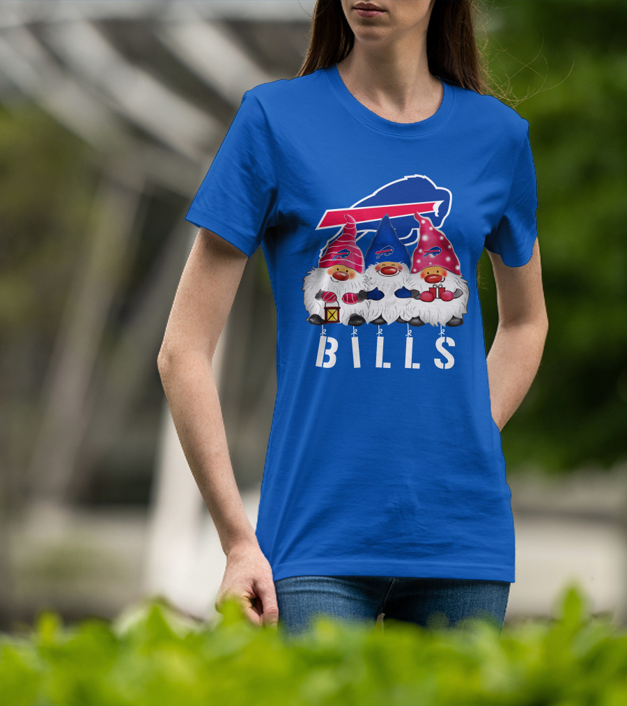 Buffalo Bills Happy Holidays Gnomes Christmas T-Shirt