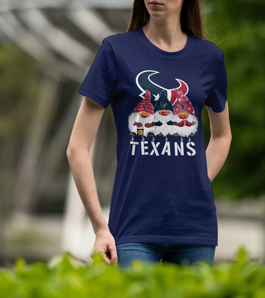 Texans Christmas Gnomes Houston Happy Holidays T-Shirt
